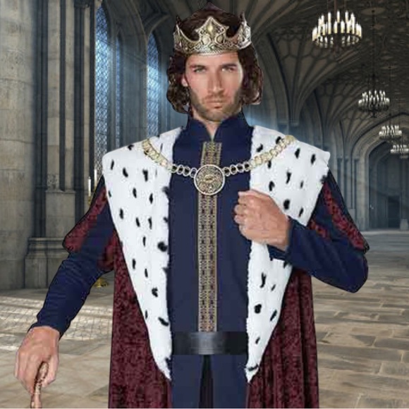 Royal Spirit Storybook King Costume Men’s Size S/M - Picture 2 of 3